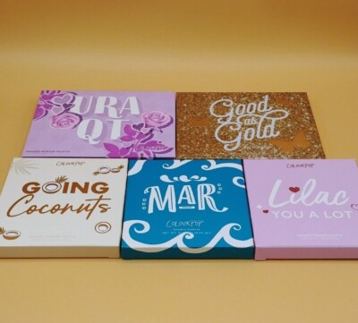 ColourPop Eyeshadow Palettes MAR URA QT Coconuts Gold Lilac Blue 100% Authentic
