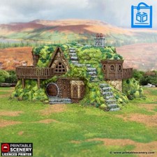 Hillock Homestead Tabletop Gaming Terrain 3D Print 10/15/20/28/32MM