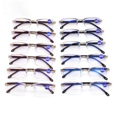 1-10 Pack Herren Rechteckig Randlos Lesebrill...
