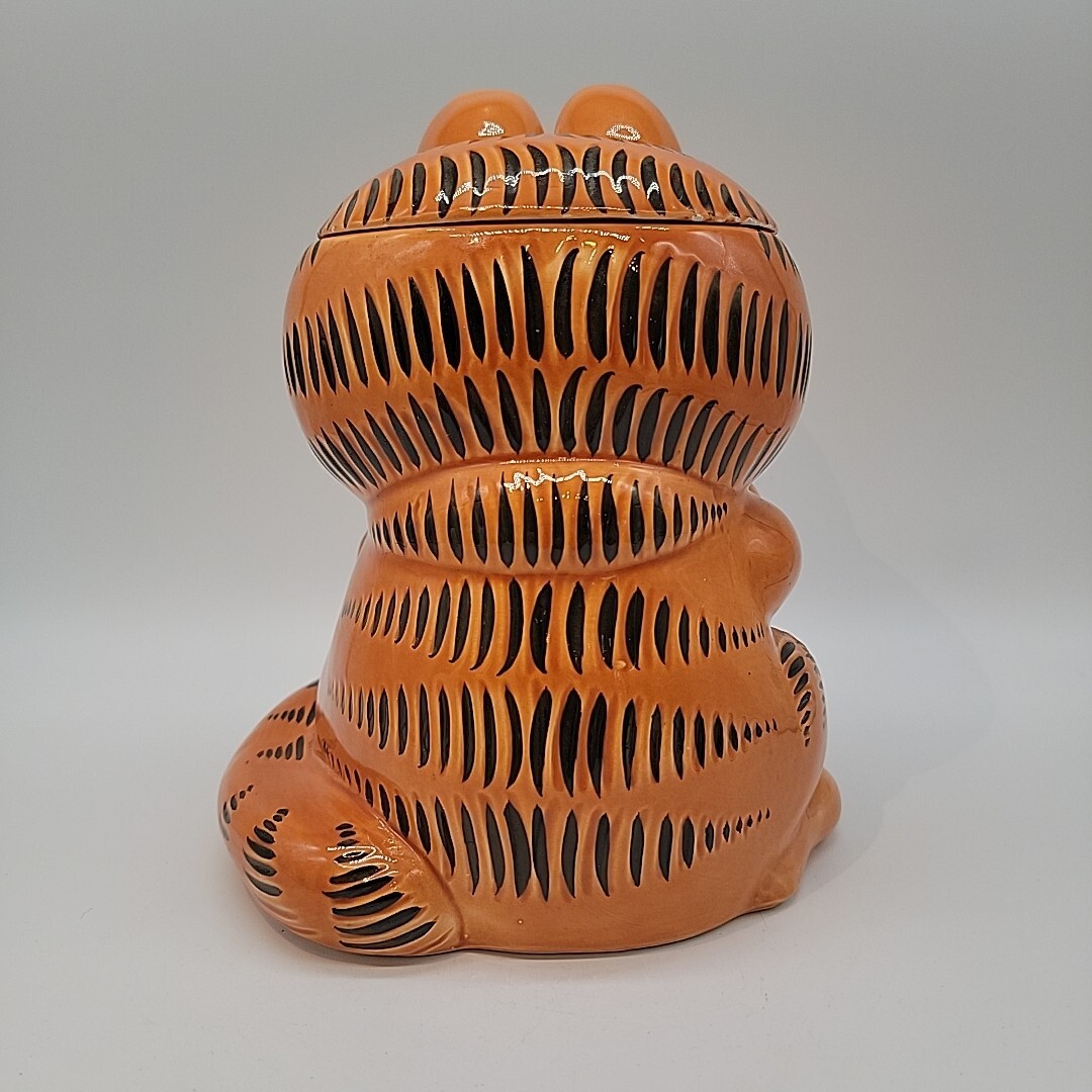 CHIPPED - Vintage 1981 GARFIELD Enesco Ceramic Cookie Jar
