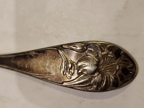 5 Antique ALVIN Silver Plated1907 EASTER LILY/Lily Serving Tablespoon 8 1/8" - Picture 13 of 19