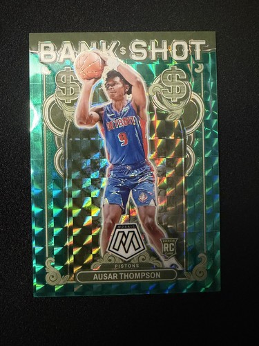 2023-24 Panini Mosaic - Bank Shot Ausar Thompson #7 Teal Mosaic Prizm /75 (RC)
