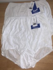2 Pair Carole Flattering Fit Granny Panties Underwear Size 6 625 White USA New