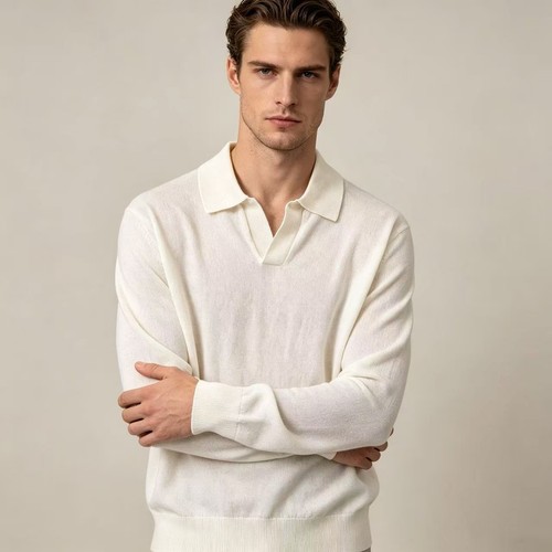 Brunello Cucinelli Size L Seagull Collar Silk‑Wool Knit Sweater Old‑Money Style