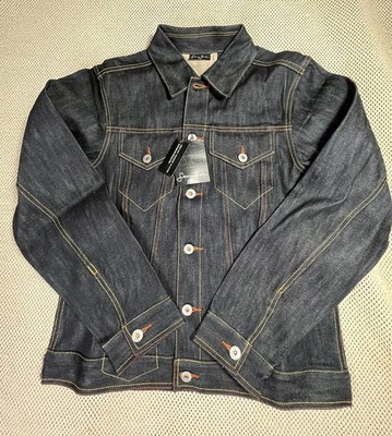 Sean John Men's Denim Jean Jacket Outlaw Collection MEDIUM Dark Blue Rare