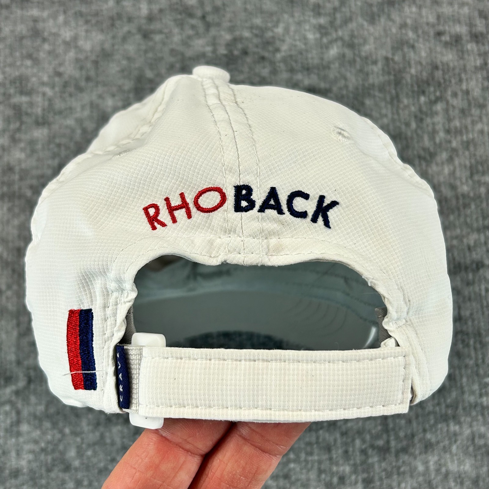 Rhoback Hat Cap Strap Back White Performance Golf… - image 6