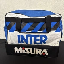 Vintage Inter Milan MISURA Uhlsport Bag 1980s Unused Original Tag Pink Dye Bleed