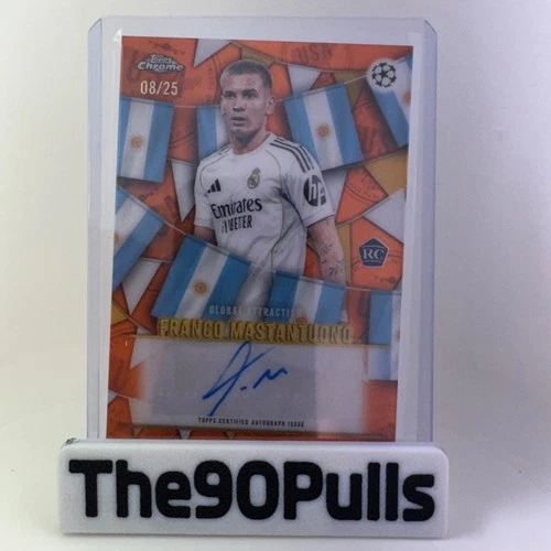 Franco Mastantuono RC Auto /25 TOPPS CHROME UEFA CLUB COMPETITION 2025-26