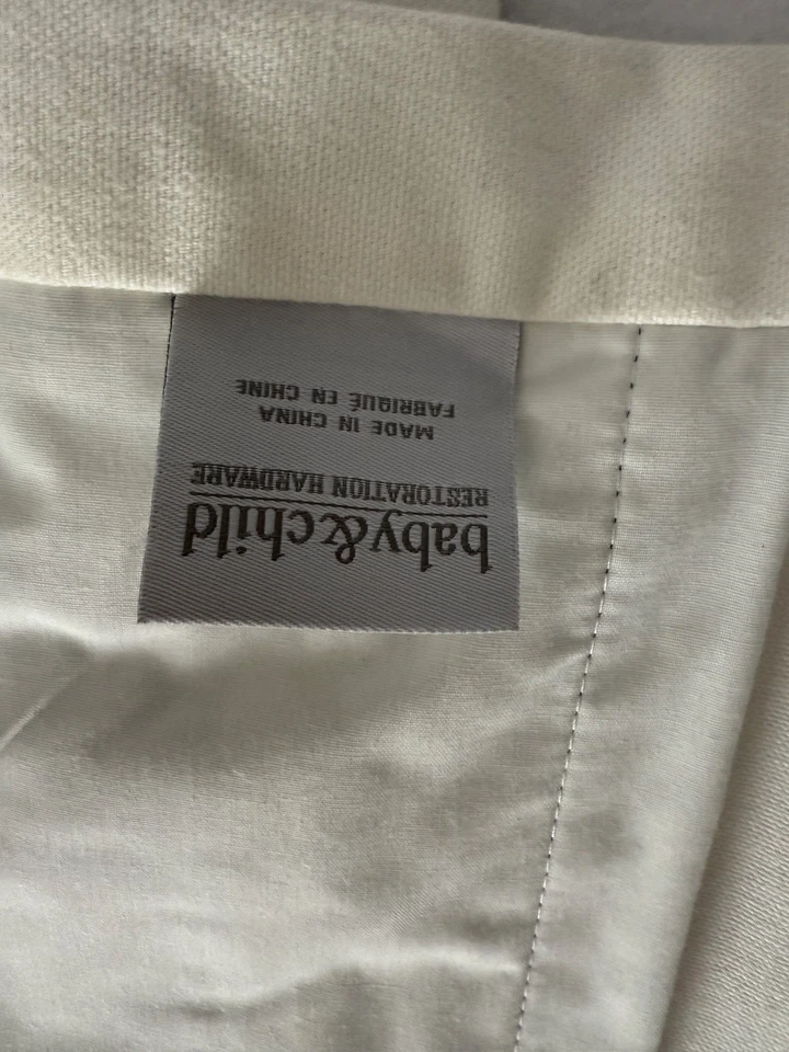 Restauración Hardware Bebé Niño Marfil Gris Forrado con Bandas Tono Romano 32 x 64 Foto 3 de 4