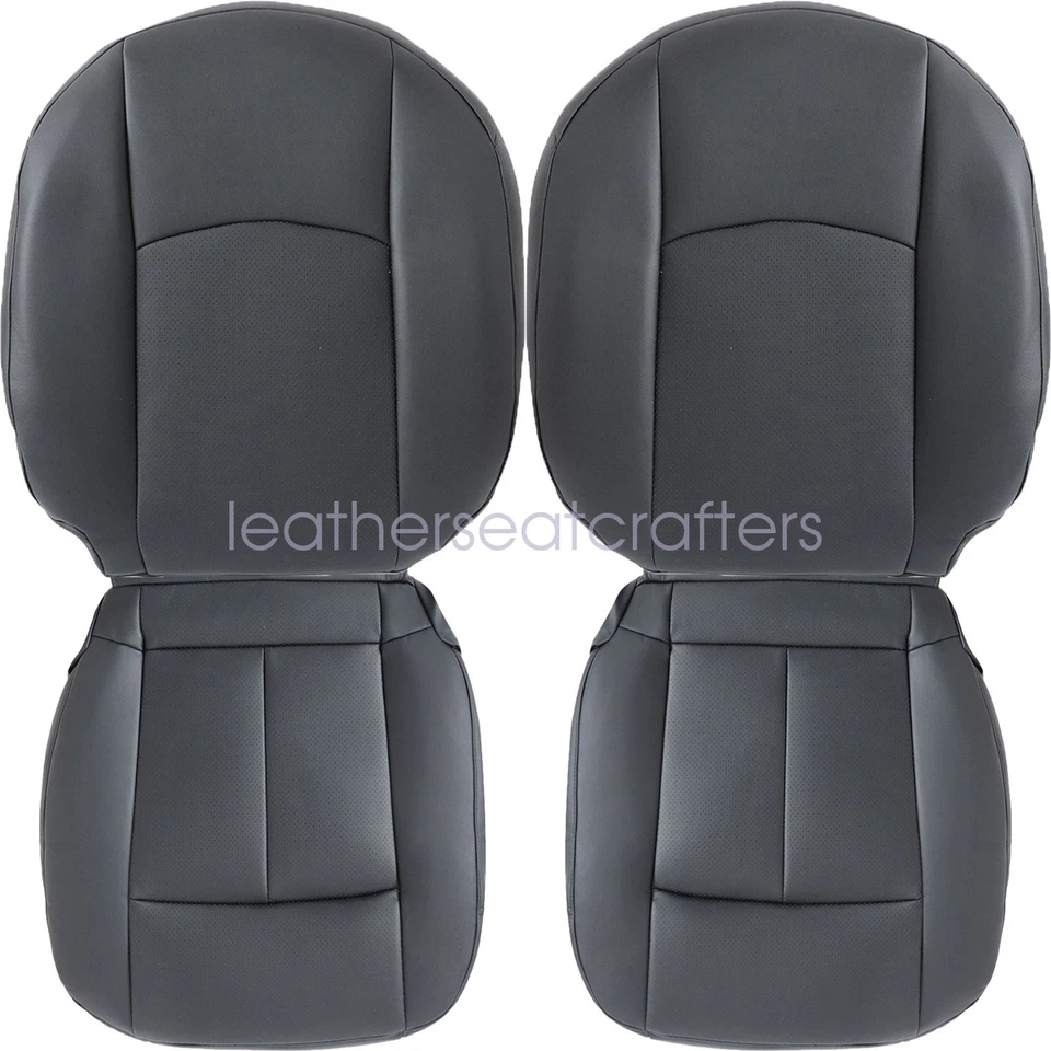 Cubierta de asiento de cuero delantera superior e inferior negra 04-08 se adapta a infiniti FX35 FX45 nueva Foto 2 de 4