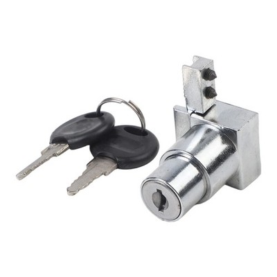 2 Keys Chrome Display Showcase Drawer Glass Cabinet Sliding Door Lock Zinc Alloy