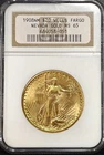 T 1908 No Motto $20 Saint Gaudens NGC MS 65 Wells Fargo Nevada Pedigree