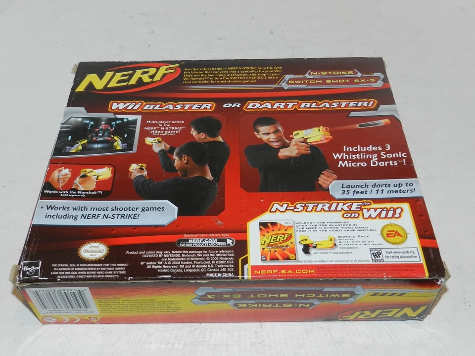 Nintendo Wii Nerf N-Strike Switch Shot EX-3 Controller Dart Blaster Gun NEW - Image 2 of 2