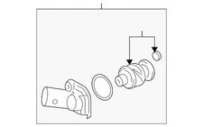 Genuine GM Engine Coolant Thermostat Water Inlet Assembly 12600172