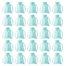 Satin Bags with Drawstring, 50 Pack 4x6 Inch Wedding Drawstring Bags Light Green