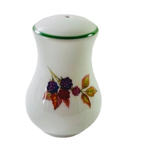 Royal Worcester Evesham Vale Single Pepper Shaker Green Trim Excellent England