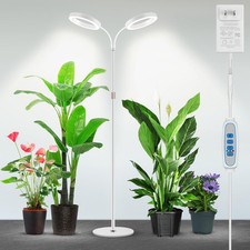Garpsen Grow Lights For Indoor Plants Dual-head Full Spectrum Led Plant Ligh...