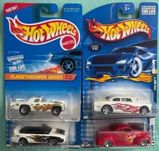 HOT WHEELS FORDS with FLAMES Lot of 4