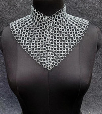 Aluminum Chainmail Collar Necklace 10mm Butted Rings  Lightweight Medieval Neck