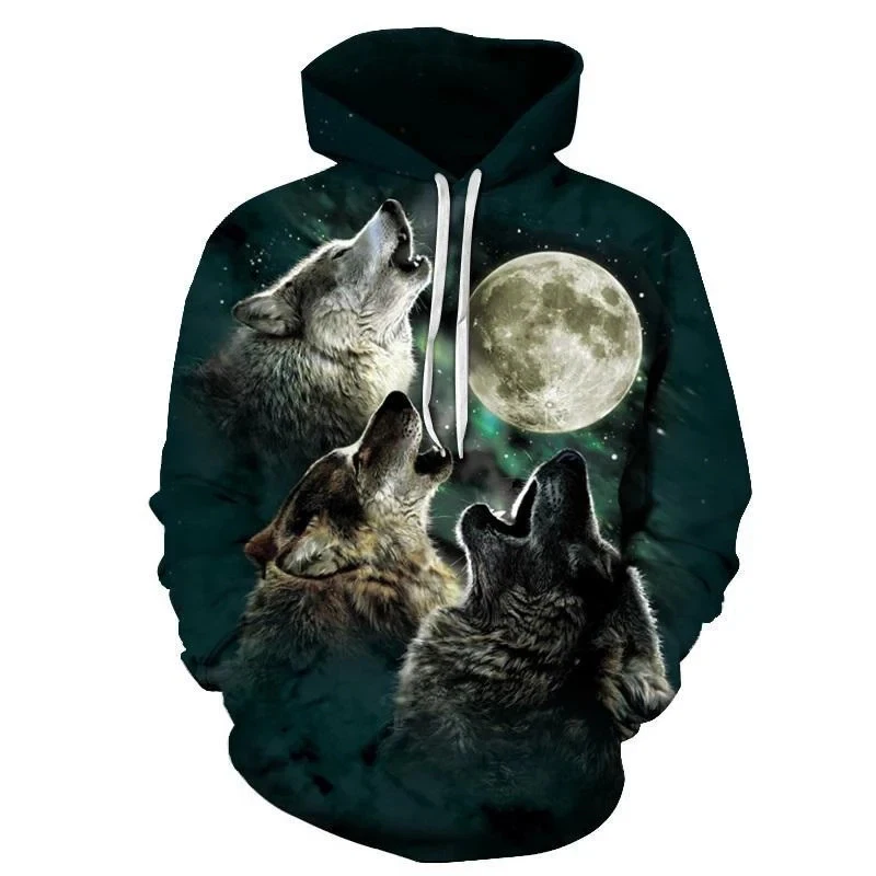 Wolf Pack Howling Moon Hoodie Men&Woman S-5XL
