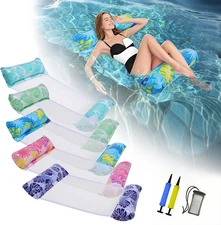 Inflatable Pool Floats Adult 5pcs Multi-Purpose Pool Float Water Hammock Pool