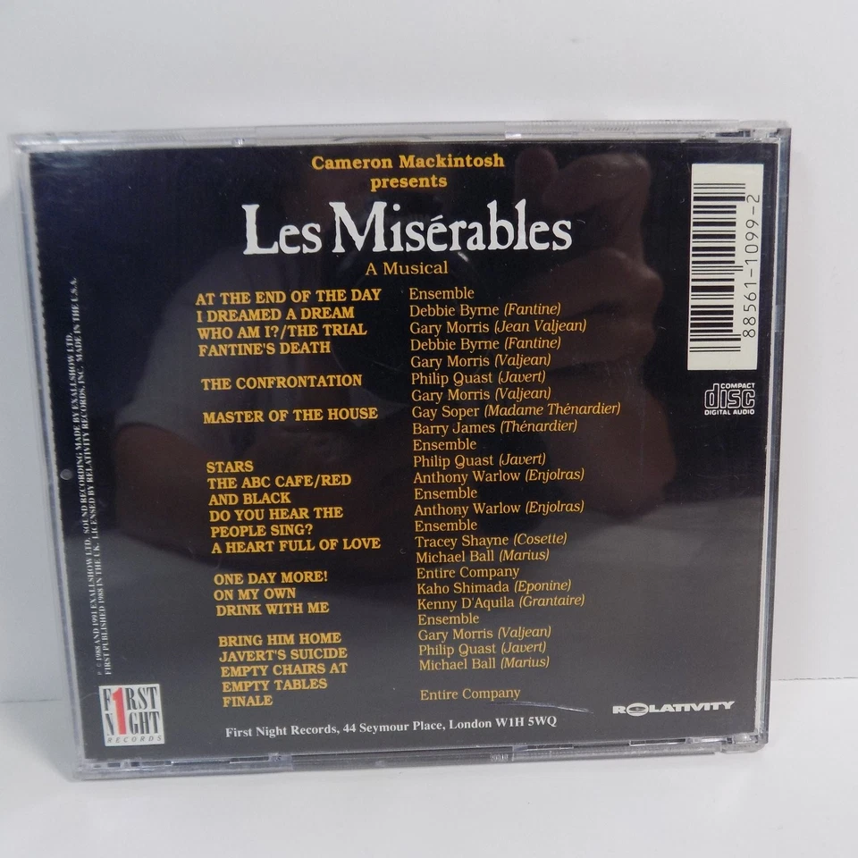 Les Misérables Highlights CD 1988 Grammy Award Winner Musical First Night - Image 2 of 4
