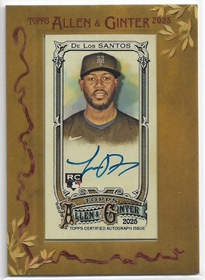 2025 Topps Allen & Ginter Luis De Los Santos #MA-LD Framed On-Card Rookie Auto