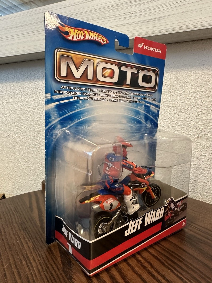 2007 Hot Wheels Moto Jeff Ward #1 Dirt Bike Toy Honda Supermoto