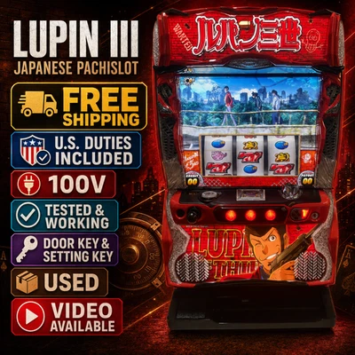 Lupin III Pachislot Japanese Slot Machine Heiwa Olympia Anime 100V - Image 1 of 4
