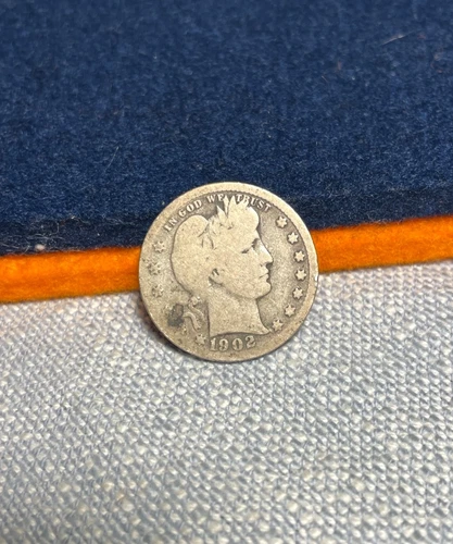 (#101913) Barber Quarter: 1902 S.  AG/G
