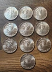 1986 1 oz American Silver Eagle BU Lot of 10 - ASE TUBE / ROLL