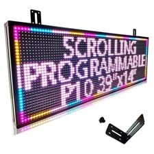 P10 Digital Scrolling Led Sign Board Programmable, Open Neon Signs, Outdoor W...