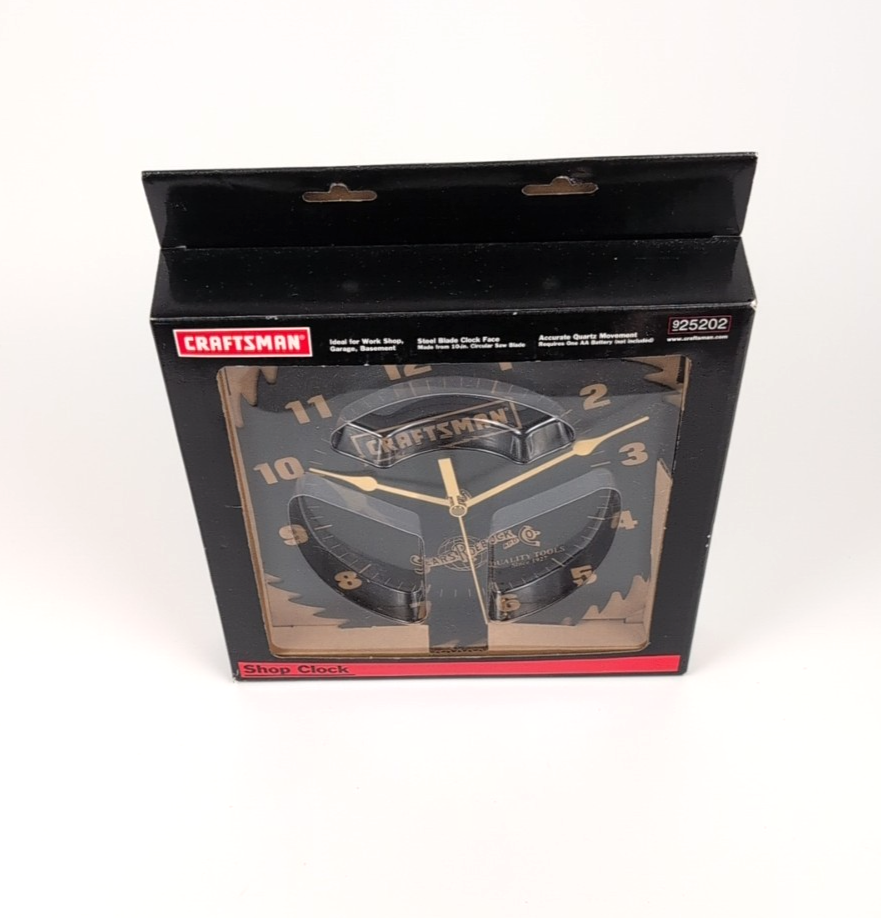 Vintage Sears Craftsman Steel Circular Saw Blade Shop Clock, Item