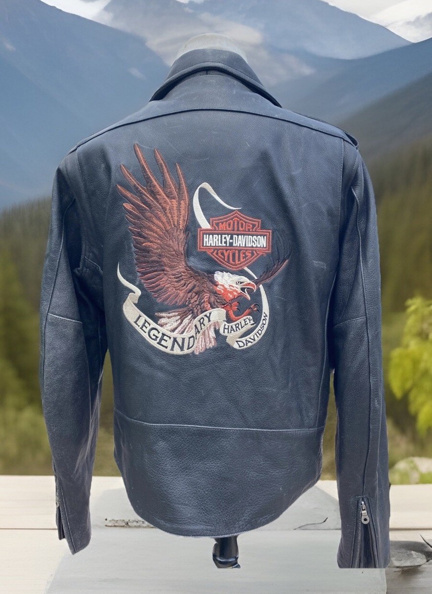 Harley Davidson Men's LEGENDARY Leather Jacket XL Eagle