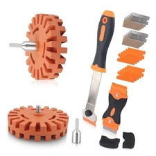 Car Decal Eraser Wheel for Drill,Upgrade Decal Remover Wheel Kit with Double 