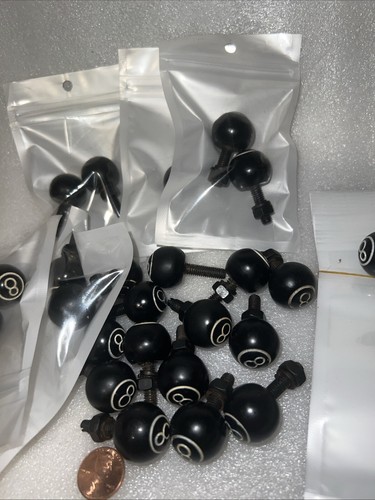 Vintage Custom 8 Ball License Plate Bolts New Old Stock - Picture 7 of 7