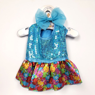 Build a Bear Workshop Merry Mission Reindeer Sequins Ornament Dress & Antler Bow