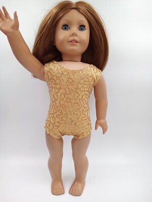 Sparkly Gold Leotard Fits American girl dolls 18 inch Doll Clothes