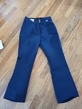 Fera Skiwear Vintage VTG Women's Wool Blend Stretch Stirrup Ski Snow Pants Navy