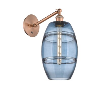 Innovations 317-1W Vaz 1Lt 8'' Sconce, U/D Arm, CP/BL - 317-1W-AC-G557-8BL