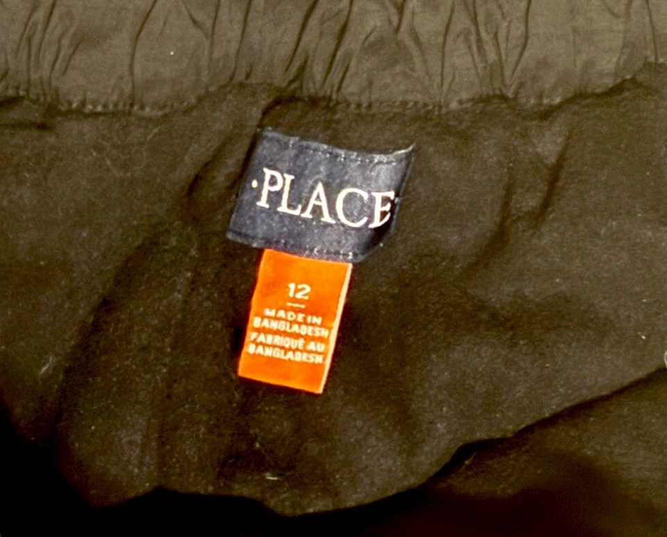 Childrens Place Kids Black Snow Ski Pants Adjustable Size 12 Fleece Lined Unisex - Image 3 of 3