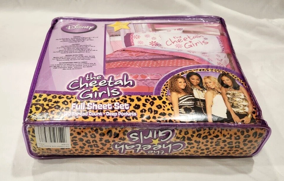 Juego completo de sábanas Disney The Cheetah Girls NUEVO funda de almohada sábanas planas ajustables Foto 2 de 4