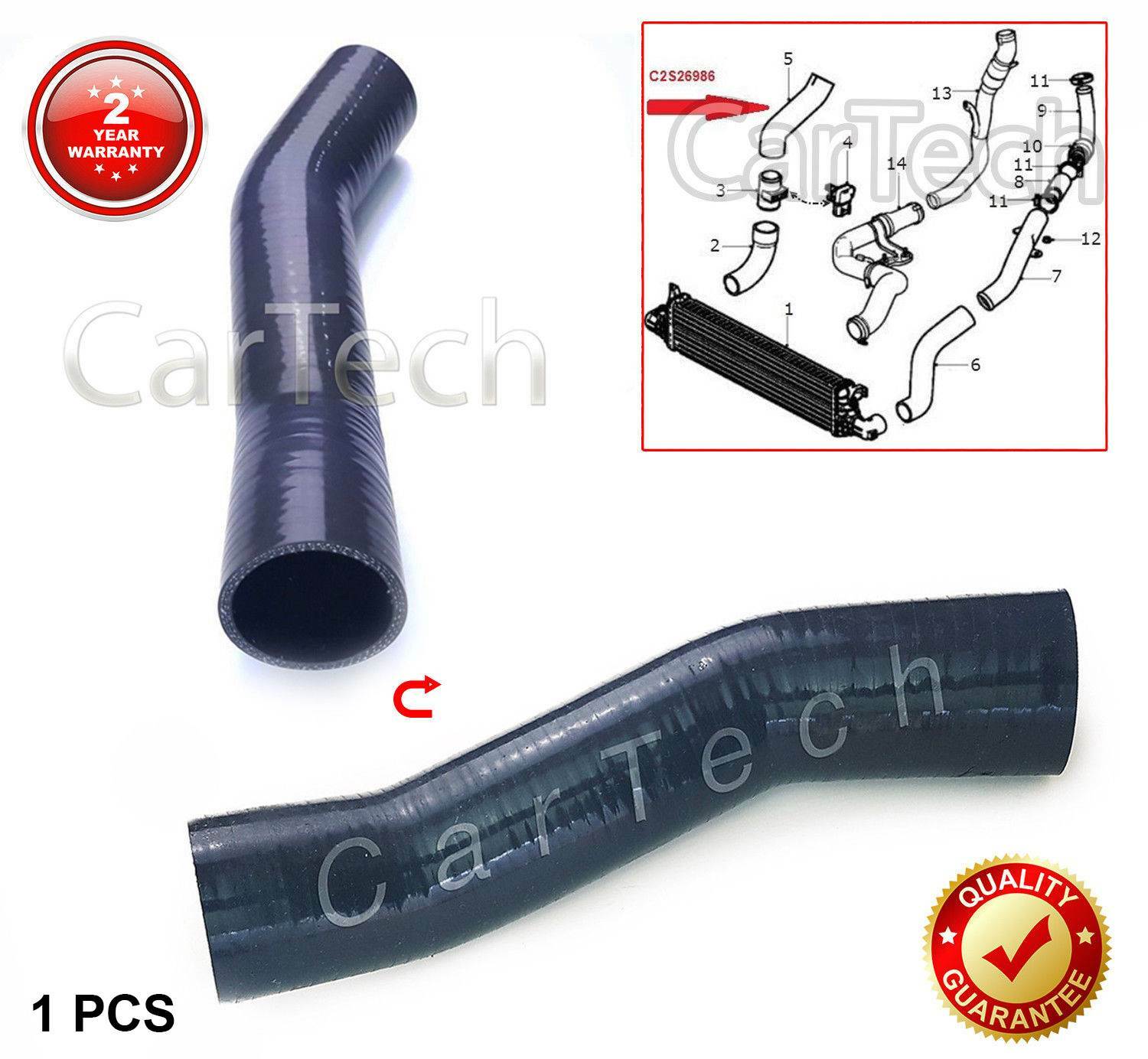 jaguar x type 2.0 diesel intercooler pipe
