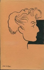 Great Drawing Original Ink By US Actor Andre Le GALL By Tony