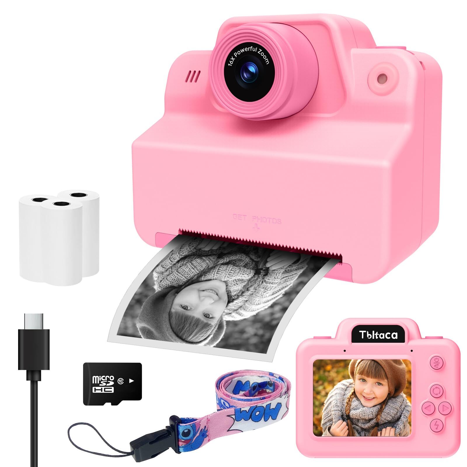 Kids Camera Instant Print Camera for Kids, Toddler Instant Camera for 3 4 5 6-image