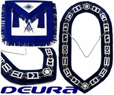 Blue Lodge Collar Chain with LEATHER Apron Package DMR-400SB+DMA-4500