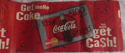 Coca-Cola Get more Coke Get Cash $100 Coca Cola Card   Shelf Wrap (24ft)