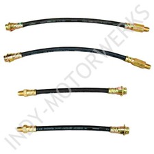 C2 C3 Corvette Rubber Brake Hose 4 Piece Kit Fit All 63-82 Corvettes C2 C3 Corvette Rubber Brake Hose 4 Piece Kit Fit All 63-82 Corvettes