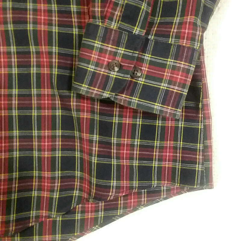 Camicia Savile Fila Bottoni Larga Uomo Taglia 15 1 2 32 33 LS Tasca Plaid