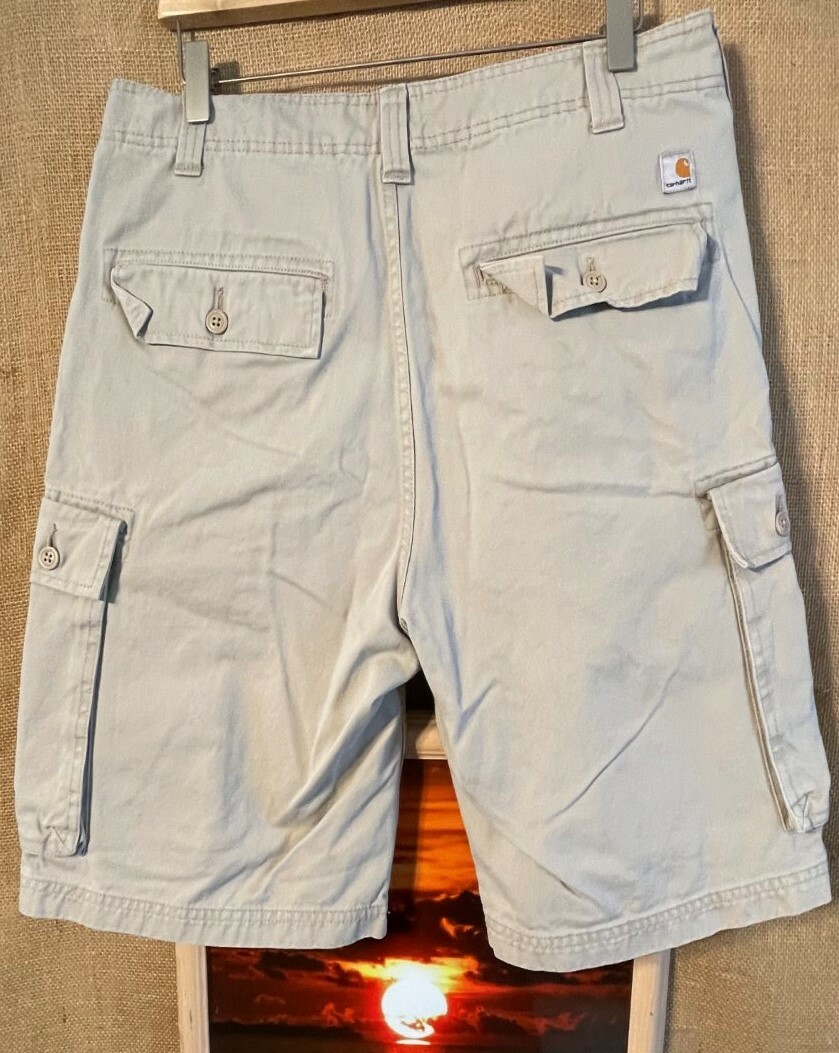 Carhartt B358 FDK men’s beige cargo shorts 34 Gem